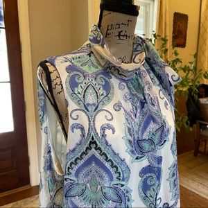 Side Tie Paisley Top